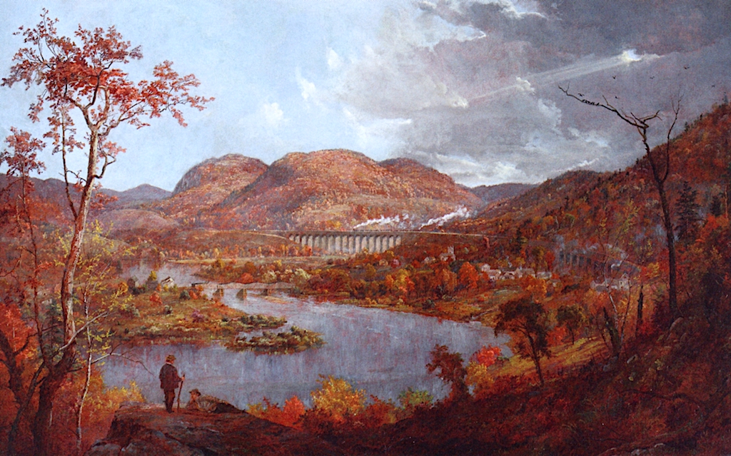 1024x639 Starrucca Viaduct Painting Jasper Francis Cropsey Oil Paintings - Starrucca Viaduct Painting