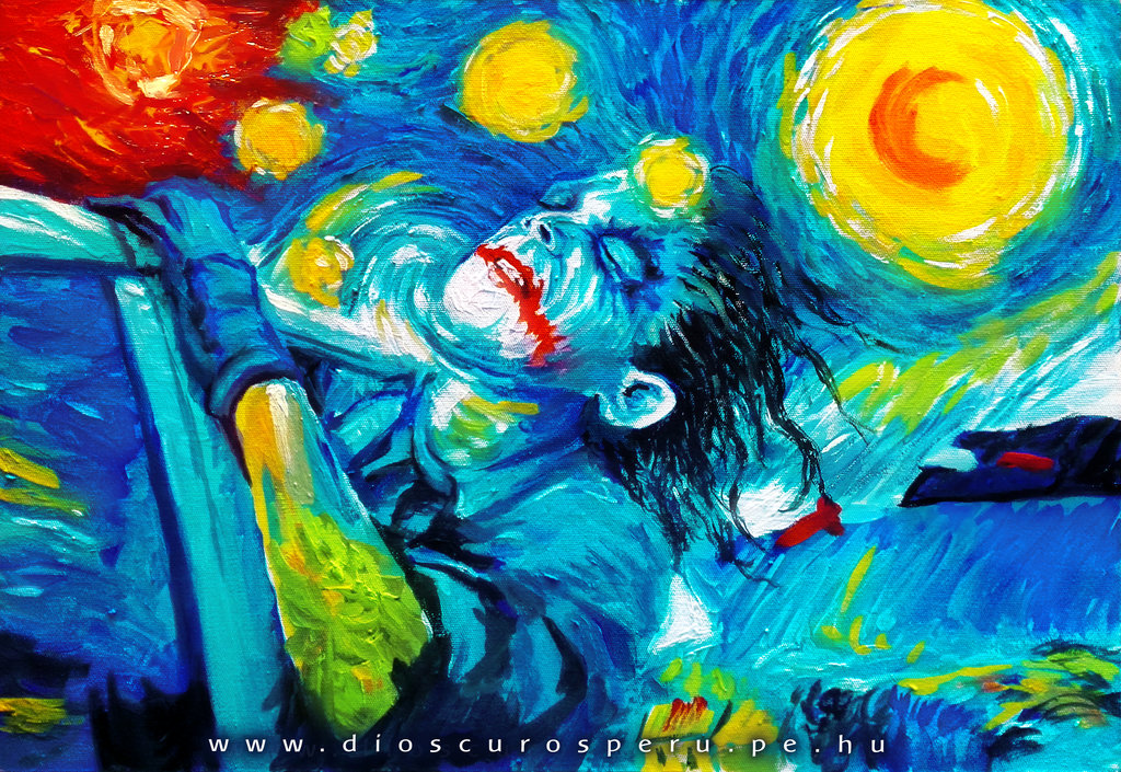 1024x705 The Joker Starry Night By Dioscuros87 - Starry Night Joker Painting