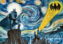 268x188 My Eyes Batman Know Your Meme - Starry Night Joker Painting