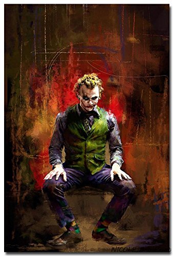338x500 Lawrence Painting Joker The Dark Knight Rises Movie - Starry Night Joker Painting