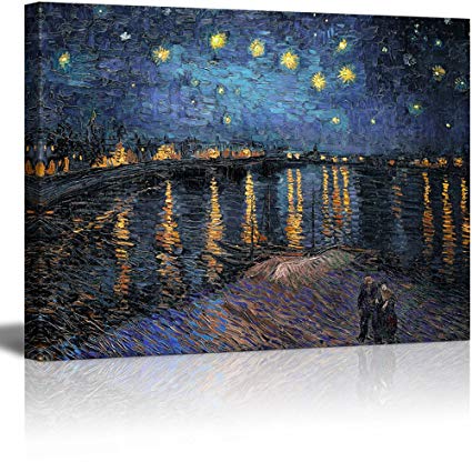 425x425 Wall26 Canvas Print Wall Art - Starry Night Over The Rhone Painting