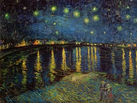 473x356 Starry Night Over The Rhone, C.1888 Art By Vincent Van Gogh - Starry Night Over The Rhone Painting