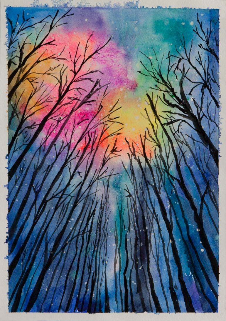 770x1091 Saatchi Art Starry Night Painting By Anna Superson - Starry Night Painting