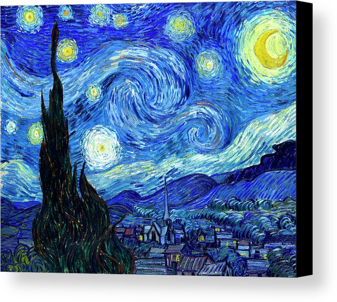 678x609 Van Gogh Starry Night Canvas Print Canvas Art By Vincent Van Gogh - Starry Night Painting