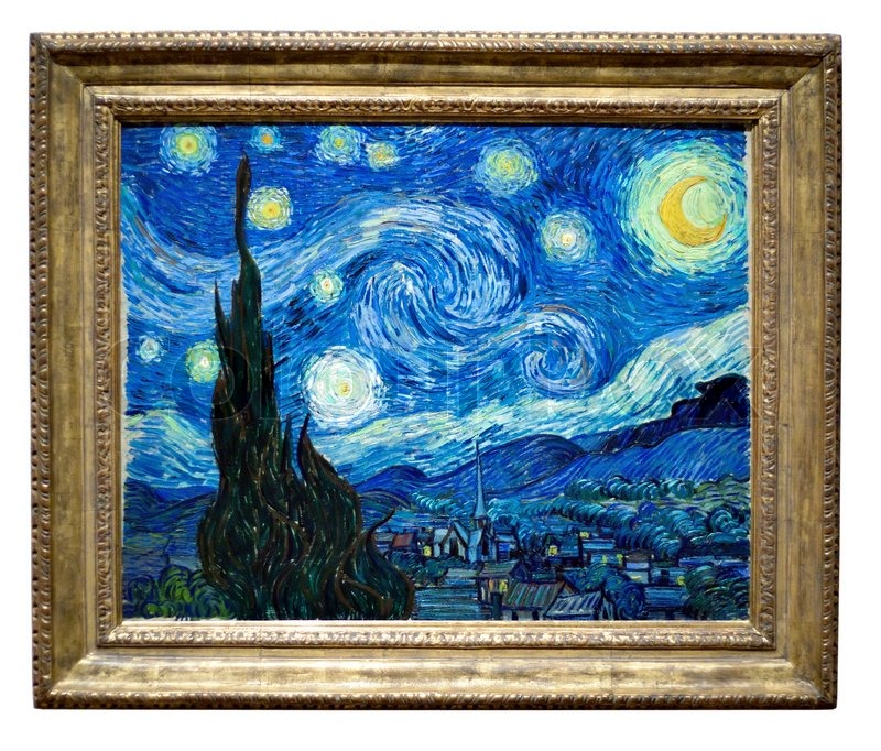 800x682 Photo Of The Famous Original Starry Night Painting By Artist - Starry Night Painting