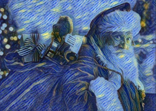 550x392 Snapchat Starry Night Paintbrush Filter Van Gogh Studio - Starry Night Painting Location