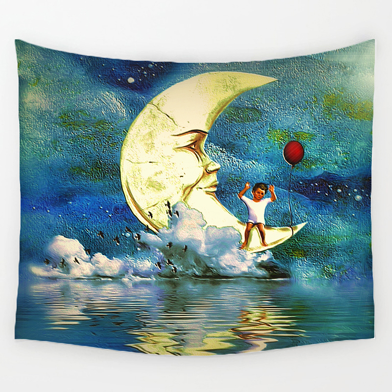 800x800 Comwarm Colorful Artistic Impressionist Oil Painting Series - Stars And Moon Painting