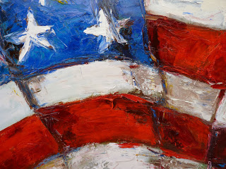 320x240 Palette Knife Painters, International Stars And Stripes, Palette - Stars And Stripes Painting