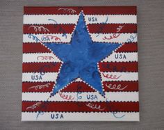 236x187 Pin By Linda Diane On Red, White Amp Blue Folk Art - Stars And Stripes Painting