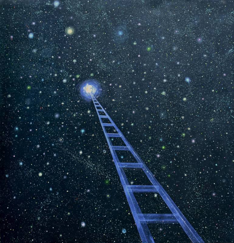 770x801 Saatchi Art Back To The Stars Painting By Adriana Vignere - Stars Painting