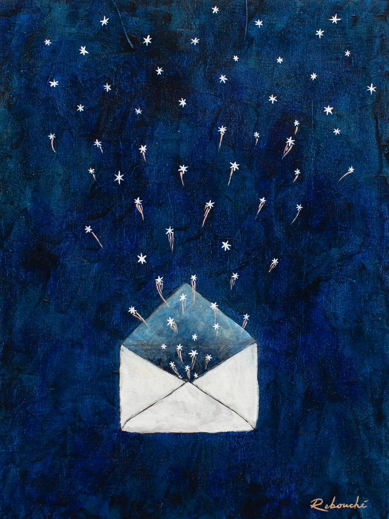 770x1027 Saatchi Art Your Words Are Stars Painting By Rebecca Rebouche - Stars Painting