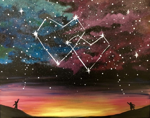500x395 Written In The Stars Paint Nite Event - Stars Painting