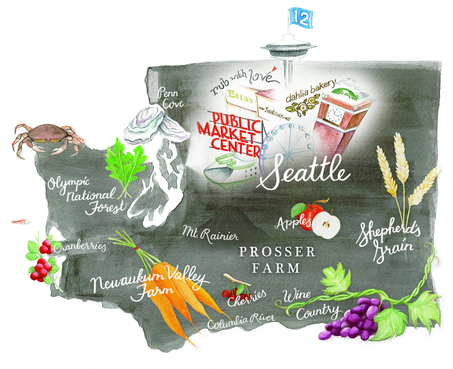 1800x1468 Ode To The Market - State Painting