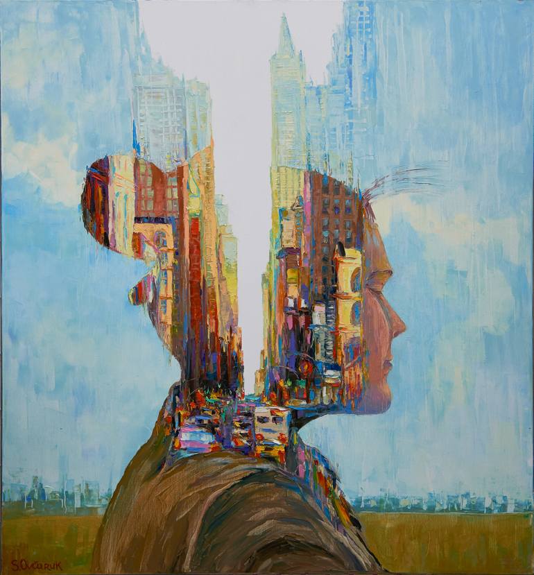 770x829 Saatchi Art New York State Of Mind Painting By Serge Ovcharuk - State Painting