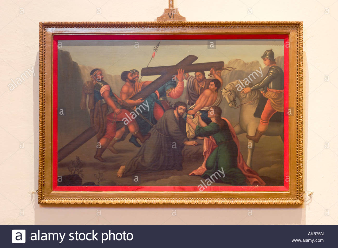 1300x956 Stations Of The Cross Painting Number 6 Mission San Buenaventura - Stations Of The Cross Painting