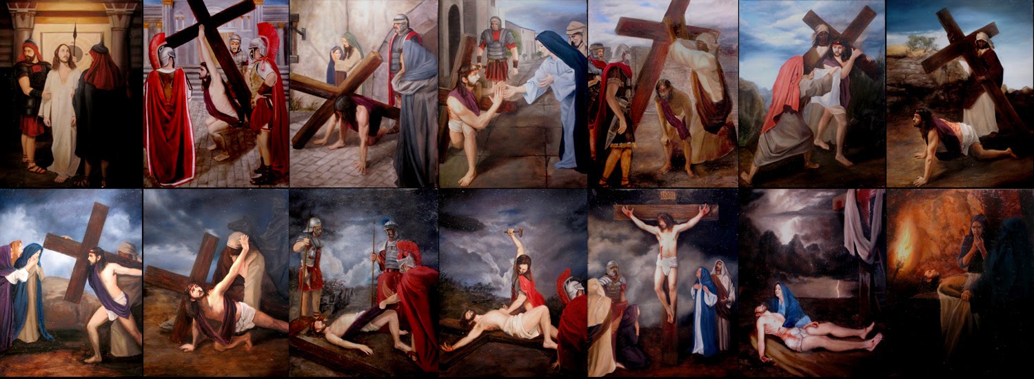 1500x550 Stations Of The Cross St. Philip'S - Stations Of The Cross Painting