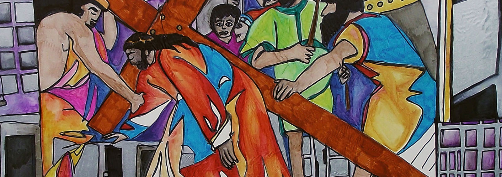 1600x565 Art@fpd Art Two - Stations Of The Cross Painting