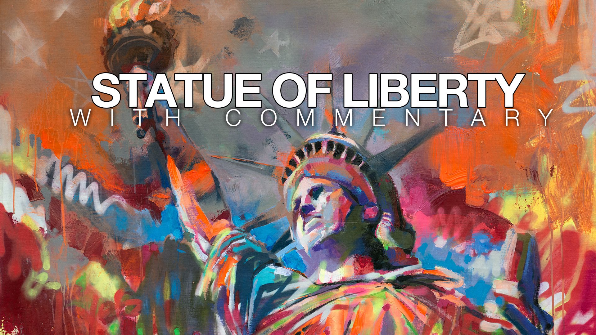 1920x1080 Statue Of Liberty Acrylic And Spray Paint Painting - Statue Of Liberty Painting