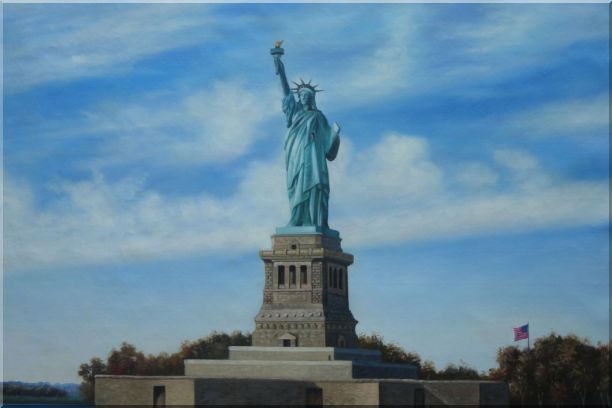612x408 Statue Of Liberty, New York Oil Painting Portraits Celebrity - Statue Of Liberty Painting