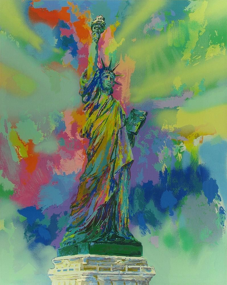 798x999 Leroy Neiman Lady Liberty 50% Off - Statue Of Liberty Painting