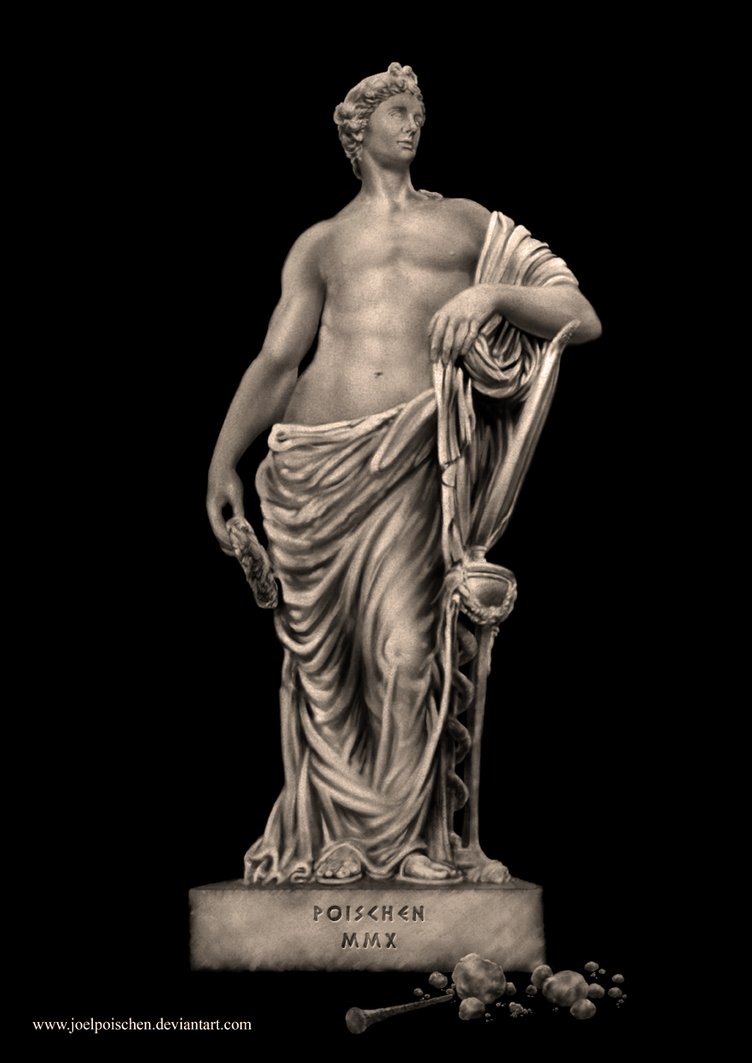 752x1063 Statue Digital Painting By Joelpoischen - Statue Painting