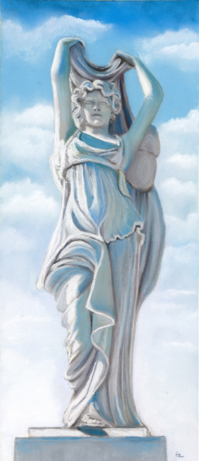 281x650 Statue Of Hope Pastel Ria Hills - Statue Painting