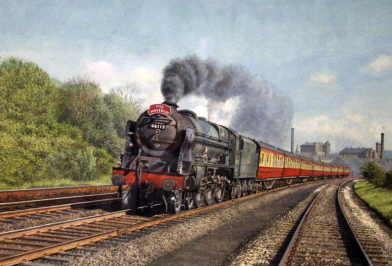 790x535 Guild Of Railway Artists Art Gallery Trains Amp Locomotives - Steam Engine Painting