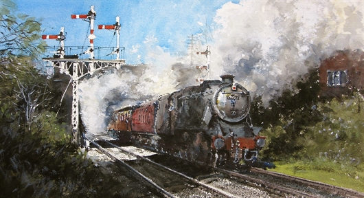 530x288 How To Paint Steam Trains In Watercolour With Gerald Green - Steam Engine Painting