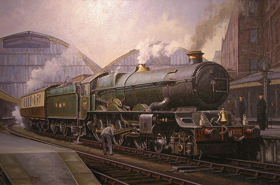 900x593 Kg5 At Paddington. Painting By Mike Jeffries - Steam Engine Painting