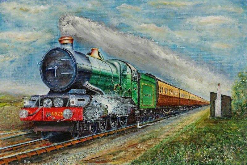 800x534 Steam Train, - Steam Engine Painting