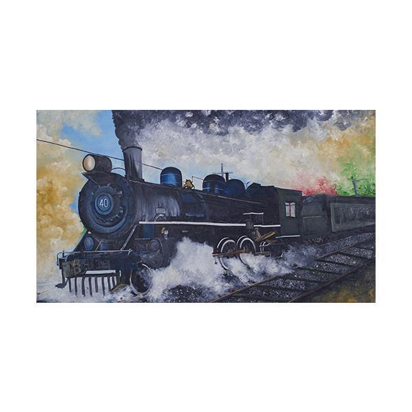 600x600 Steam Train Painting - Steam Engine Painting