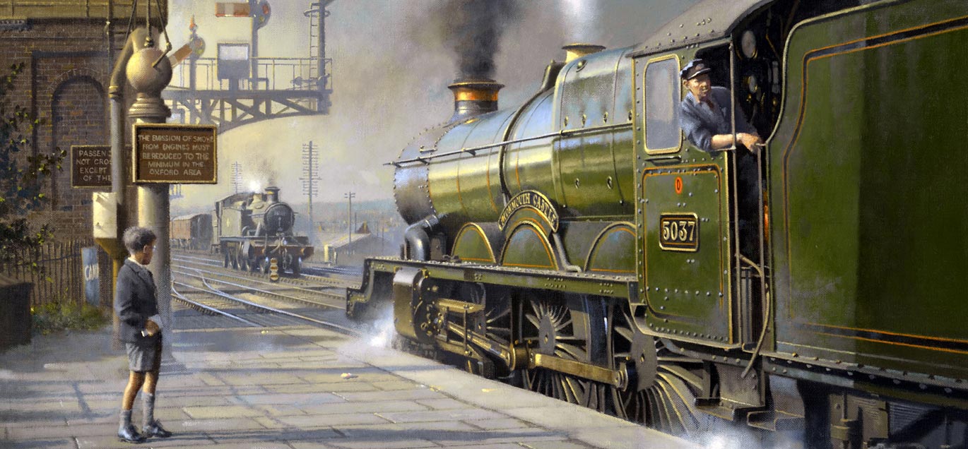 1370x636 Railway Artist Philip D Hawkins Trains Amp Locomtive Art - Steam Locomotive Painting
