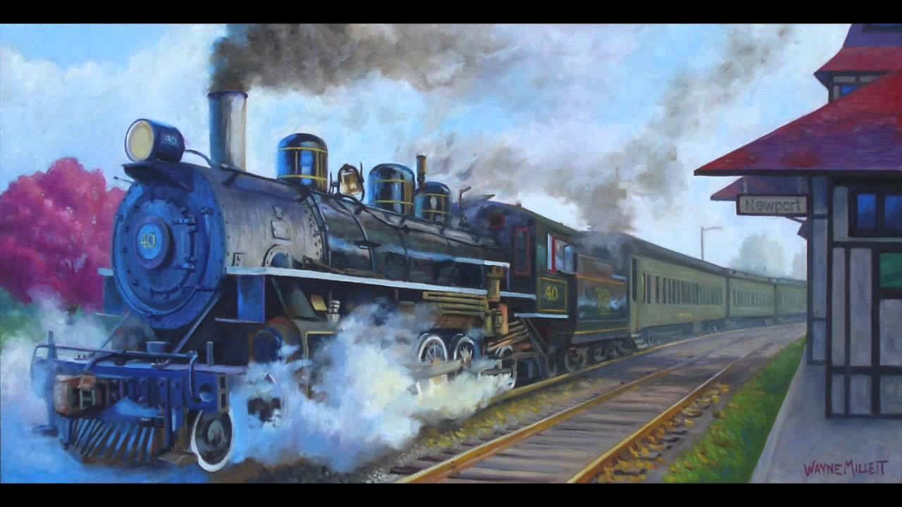 1280x720 Steam Train Paintings By Wayne Millett - Steam Locomotive Painting