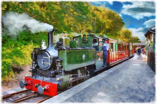 550x365 Tom Rolt Steam Engine. Painting 2015 Peter Topping, Paintings - Steam Locomotive Painting