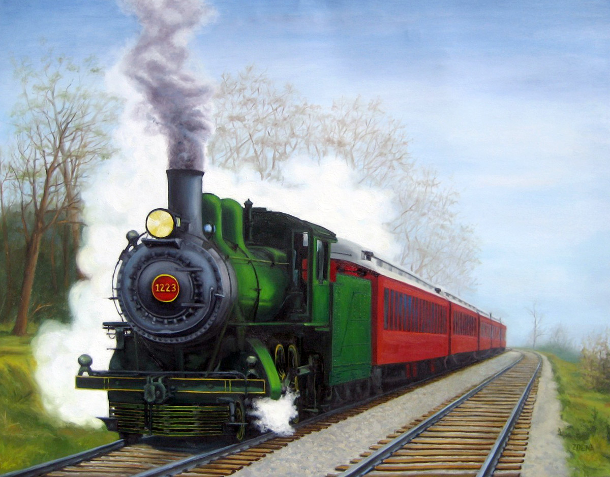 1200x939 Zdena Blog Archive Steam Train - Steam Locomotive Painting