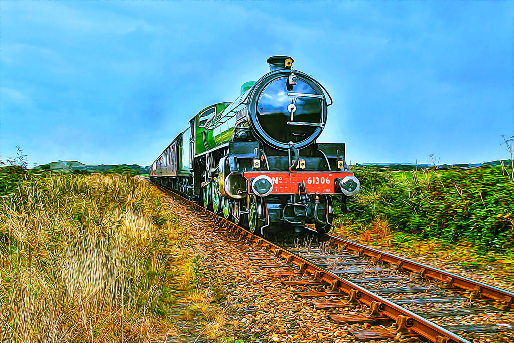 Steam Train Painting