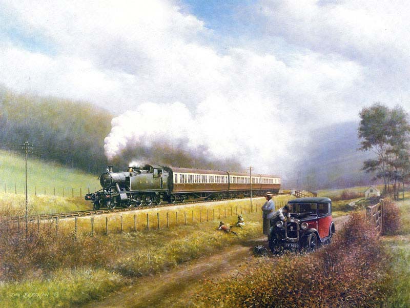 800x601 Original Paintings By Don Breckon, Artist - Steam Train Painting