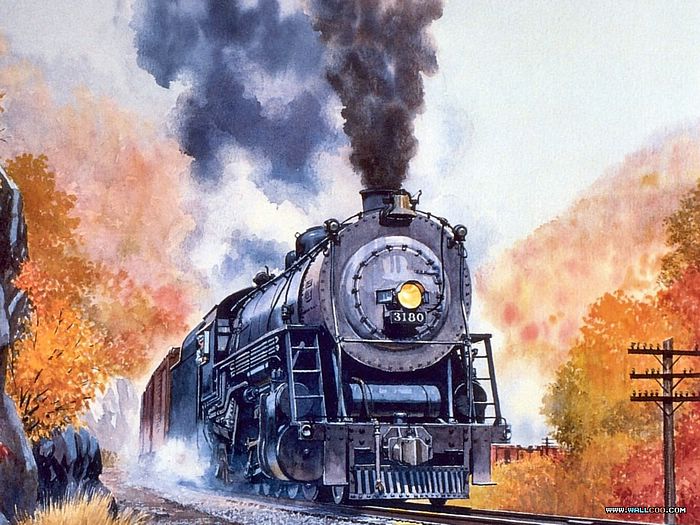 700x525 Art Train Journeys, Steam Train Painting Wallpaper 43 - Steam Train Painting