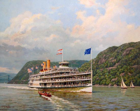550x438 Steamboat Painting - Steamboat Painting