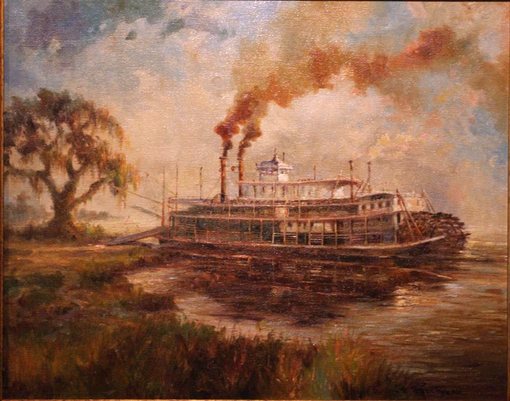 1000x787 Archive Robert Rucker - Steamboat Painting