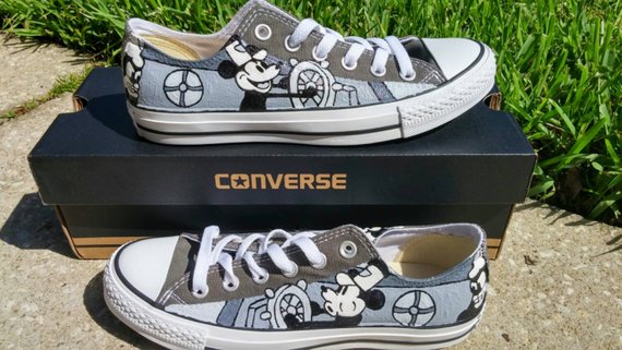 570x321 Steamboat Willie Painted Sneakers - Steamboat Willie Painting