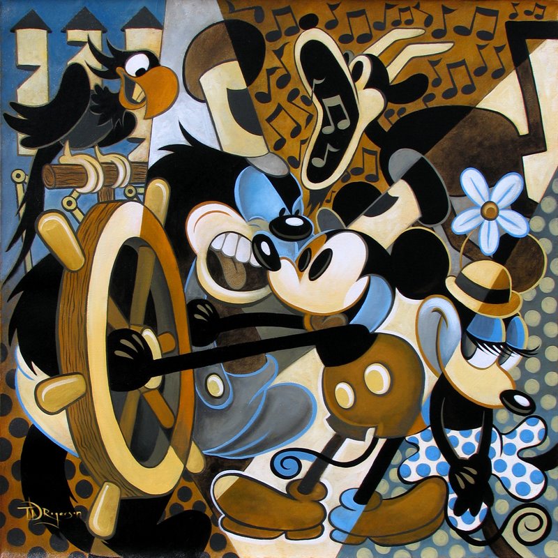 800x800 Filmic Light - Steamboat Willie Painting