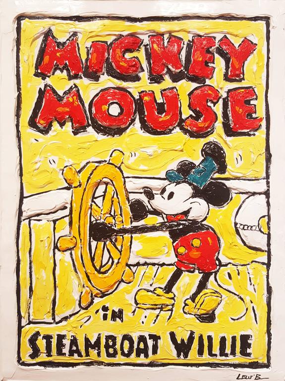 575x768 Leslie Lewis Sigler - Steamboat Willie Painting