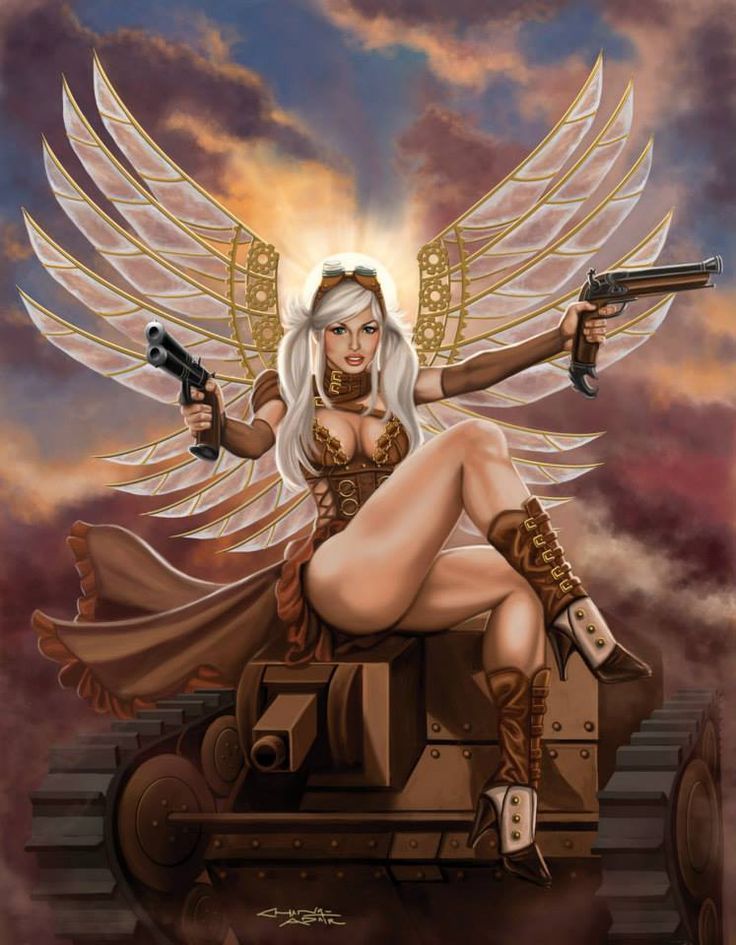 736x945 Steampunk Art - Steampunk Girl Painting