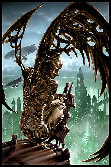 367x550 Steampunk Painting 002 Posters By Ian Sokoliwski Redbubble - Steampunk Painting