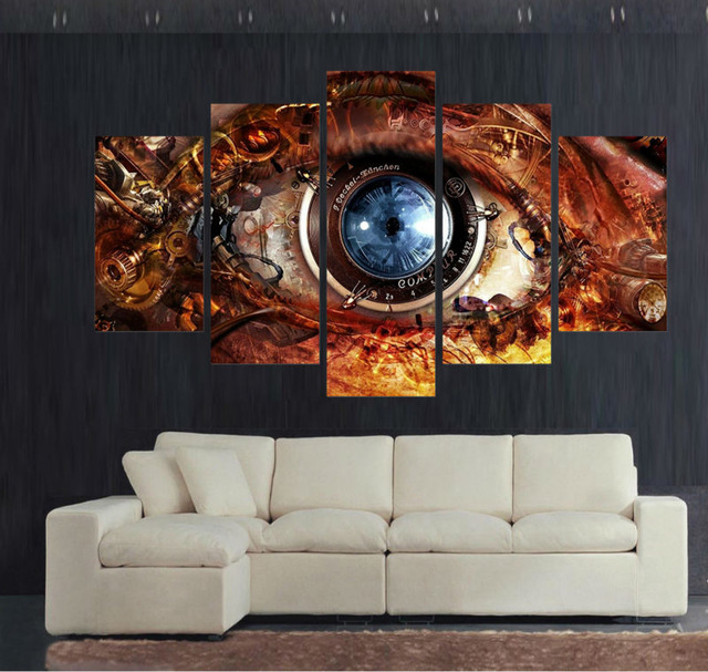 640x607 Canvas Print Painting 5 Panel Hd Printed Oil Painting Steampunk - Steampunk Painting