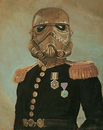 360x454 Czar Wars Steampunk Stormtrooper Original Oil Painting In Custom - Steampunk Painting
