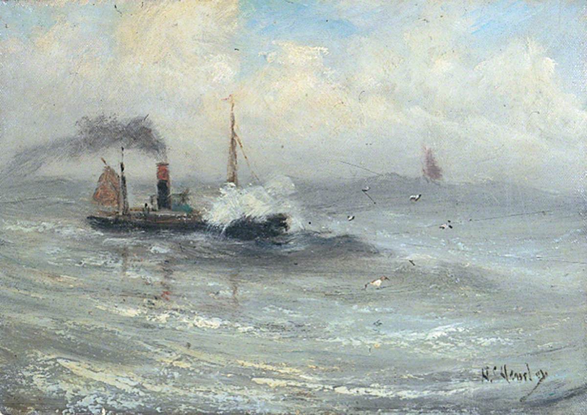 1200x848 Steamship In Stormy Seas Art Uk - Steamship Painting