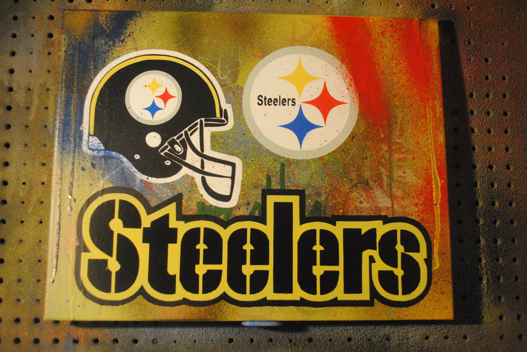 1024x685 Steelers Graffiti Painting By Joshfryguy - Steelers Canvas Painting