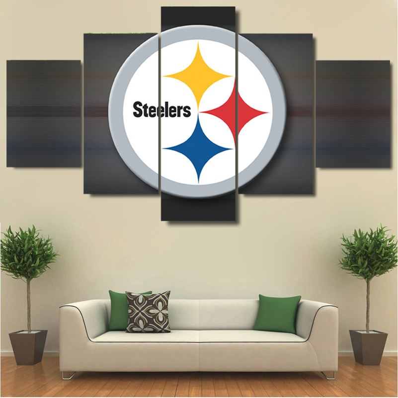 801x801 5 Panels Pittsburgh Steelers Poster Steeler Fan Hq - Steelers Canvas Painting